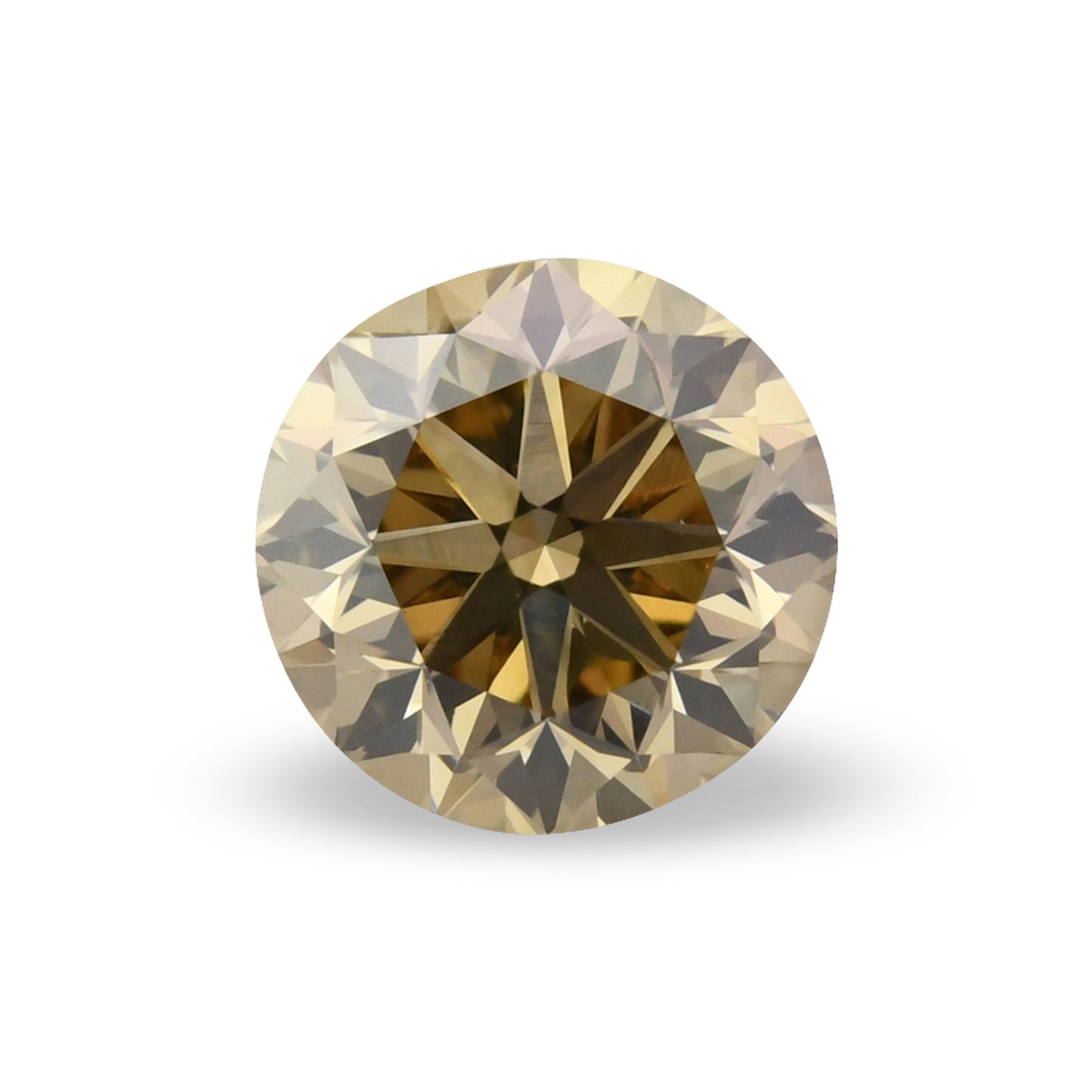1,00 Karat Fancy Yellowish Brown Round Brilliant VS1 GIA