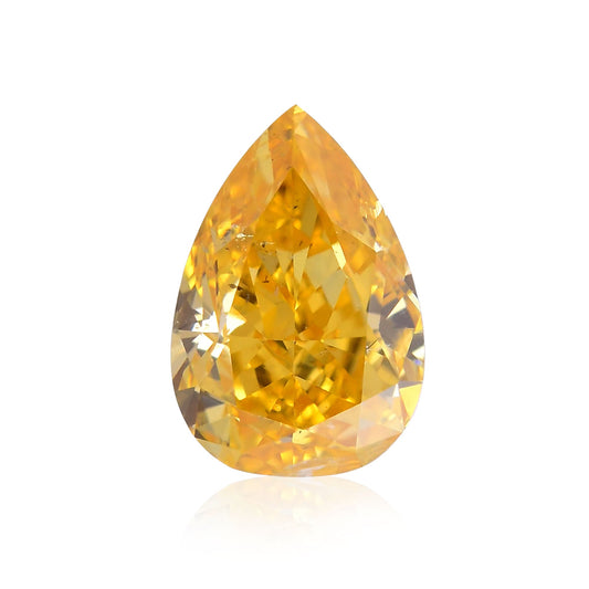 0,40 Karat Fancy Intense Yellow Orange Birnenförmiger Diamant (SI2) GIA