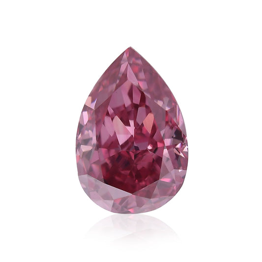 0,28 Karat Fancy Vivid Purplish Pink Birnenförmiger Diamant VVS2 GIA
