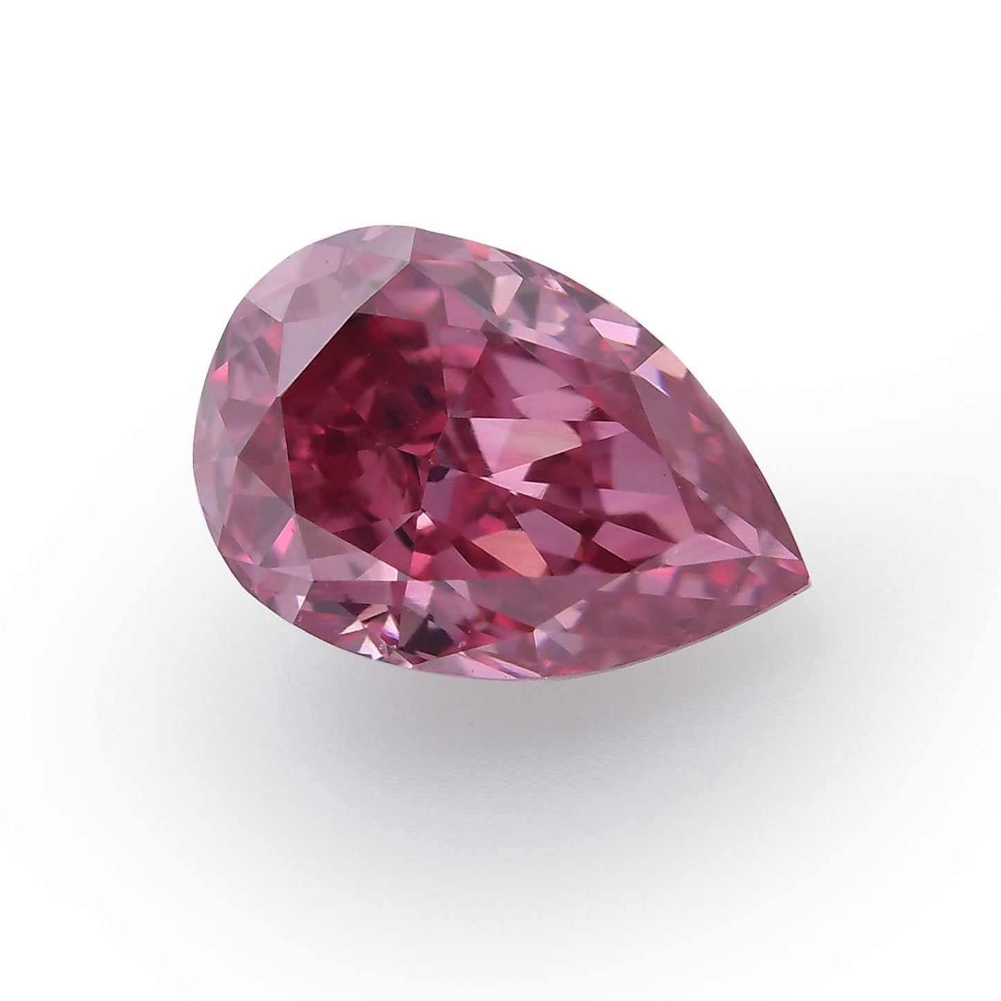 0,28 Karat Fancy Vivid Purplish Pink Birnenförmiger Diamant VVS2 GIA