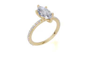 18ct Marquise 1.50Carat F/G VS/SI Plain Plate Prong 6Pr  Diamond Ring
