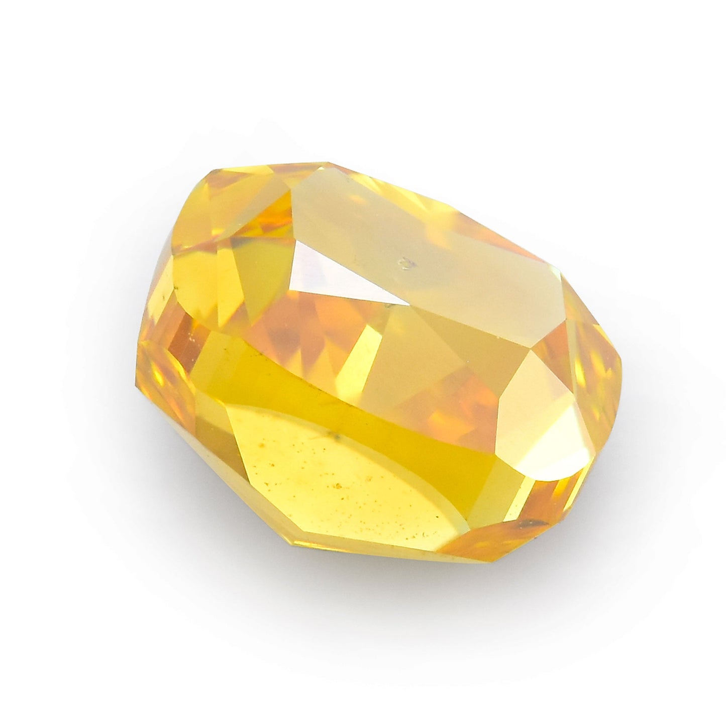 1,14 Karat Fancy Vivid Yellow Orange Cushion Diamond SI2 GIA
