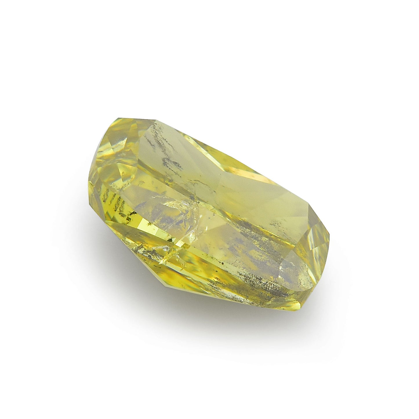 1.05 Carat Fancy Deep Brownish Greenish Yellow Cushion Diamond (I2) GIA