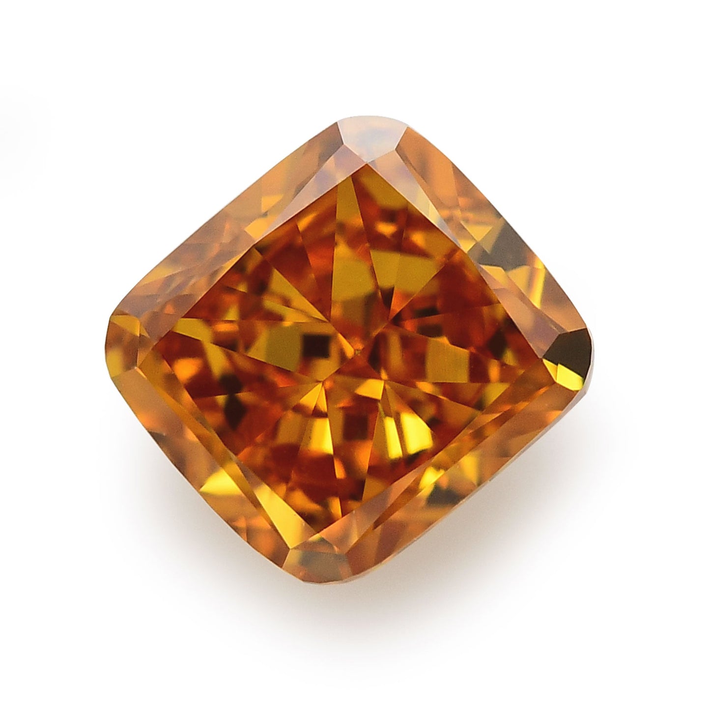 0,45 Karat Fancy Deep Yellowish Orange Cushion Diamond SI1 GIA