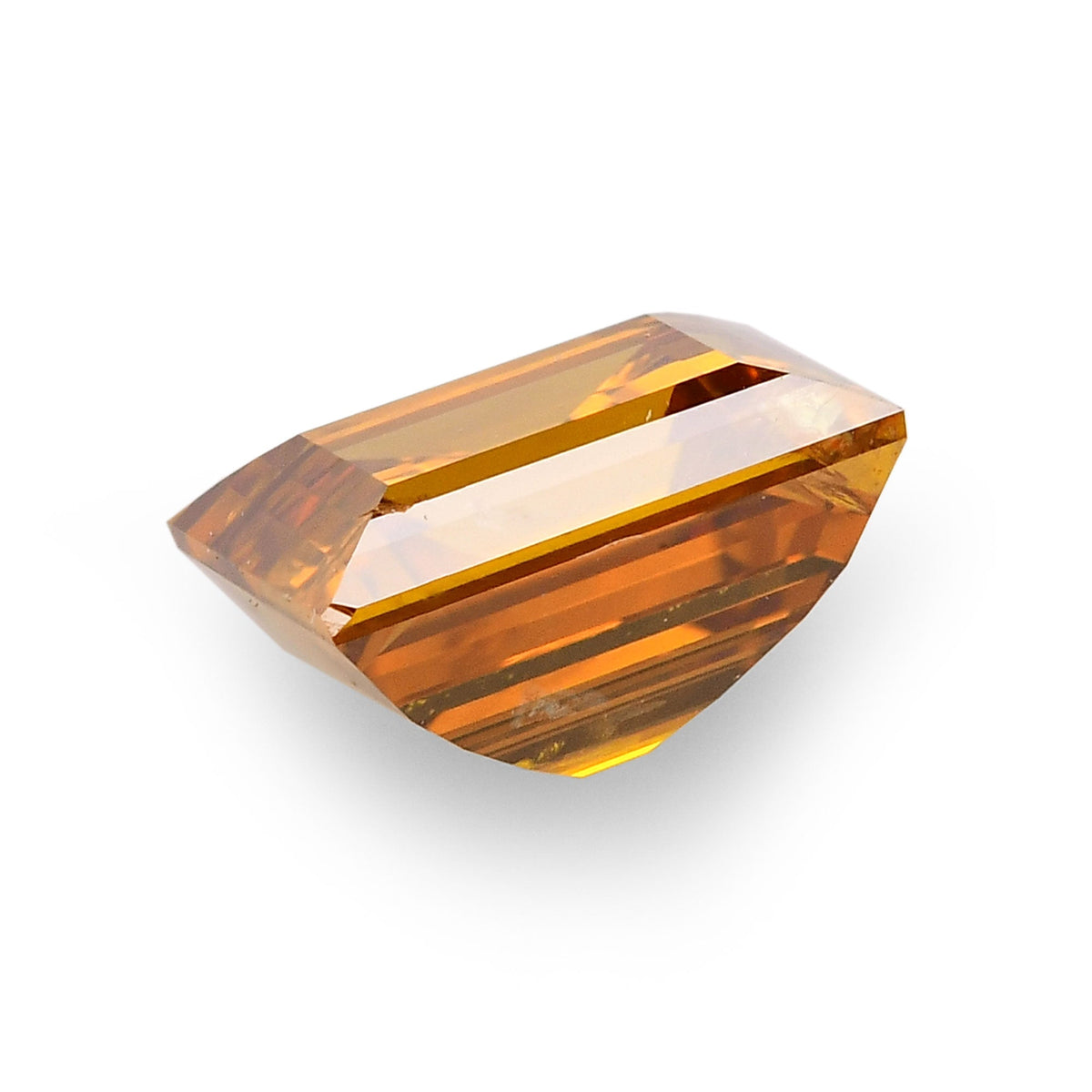 0.49 Carat Fancy Deep Yellow Orange Emerald Diamond I1 GIA