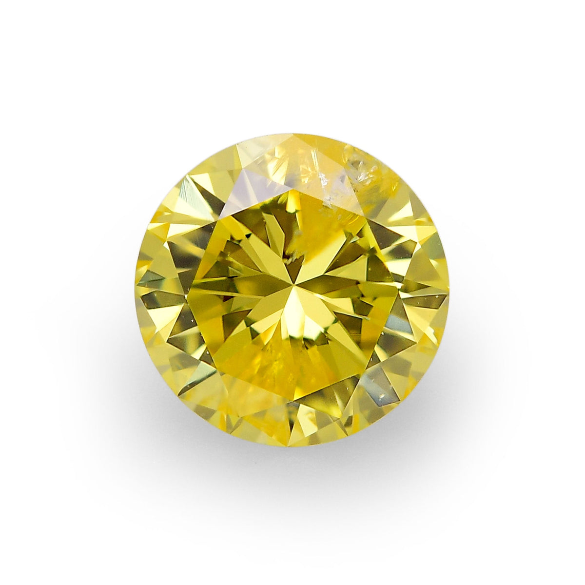 0,49 Karat Fancy Intense Yellow Round Brilliant (I1) GIA