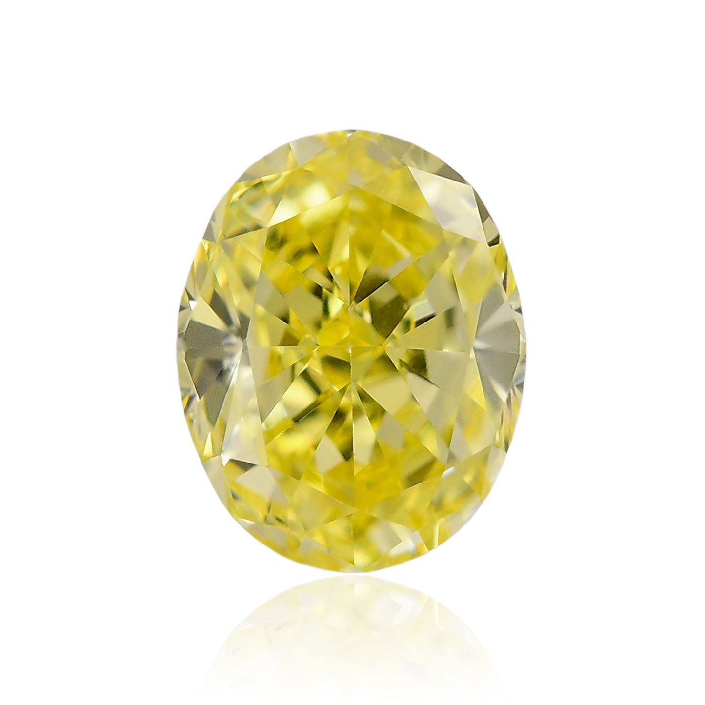 0,47 Karat Fancy Intense Yellow Oval Diamond (VS2) GIA