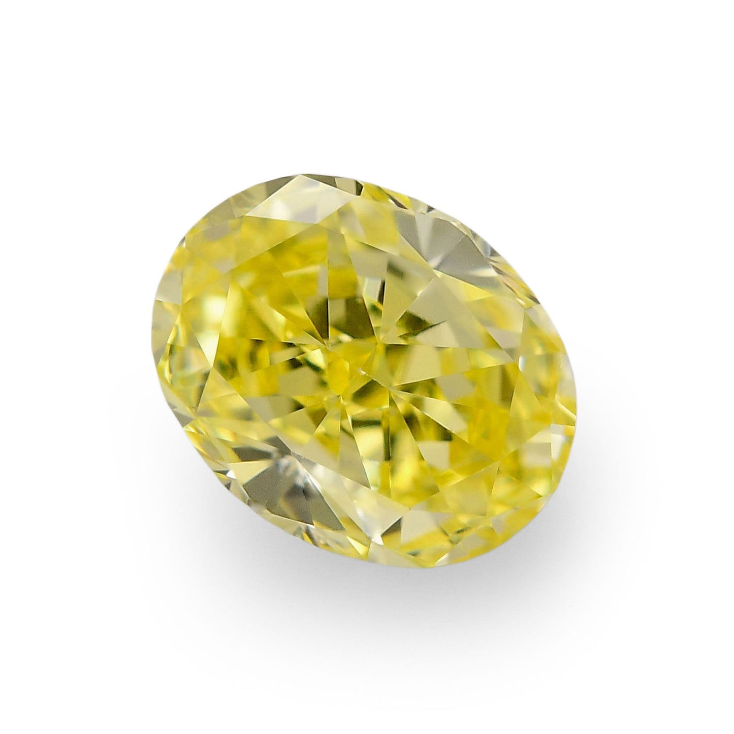 0,47 Karat Fancy Intense Yellow Oval Diamond (VS2) GIA