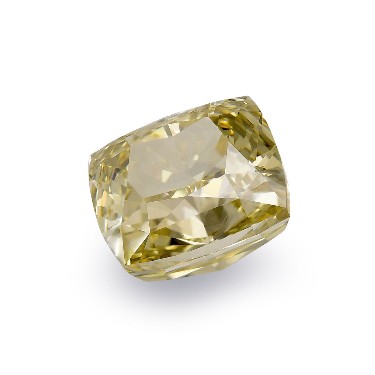 1,29 Karat Fancy Deep Brownish Greenish Yellow Cushion Diamond VVS2 GIA