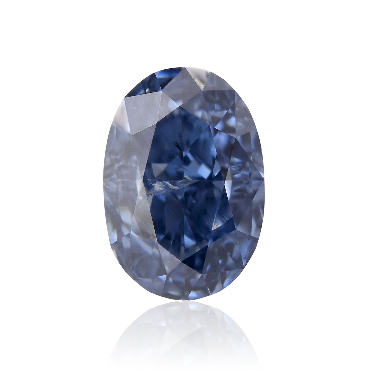 0,24 Karat Fancy Deep Blue Ovaler Diamant (I1) GIA