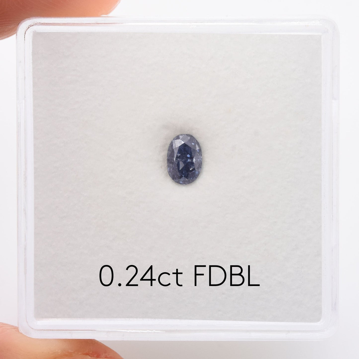 0,24 Karat Fancy Deep Blue Ovaler Diamant (I1) GIA