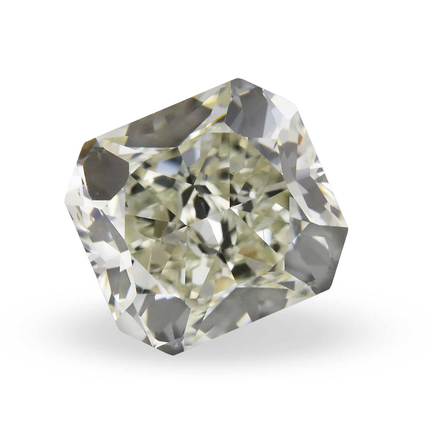 1,72 Karat Fancy Light Yellow Green Radiant Diamant SI1 GIA