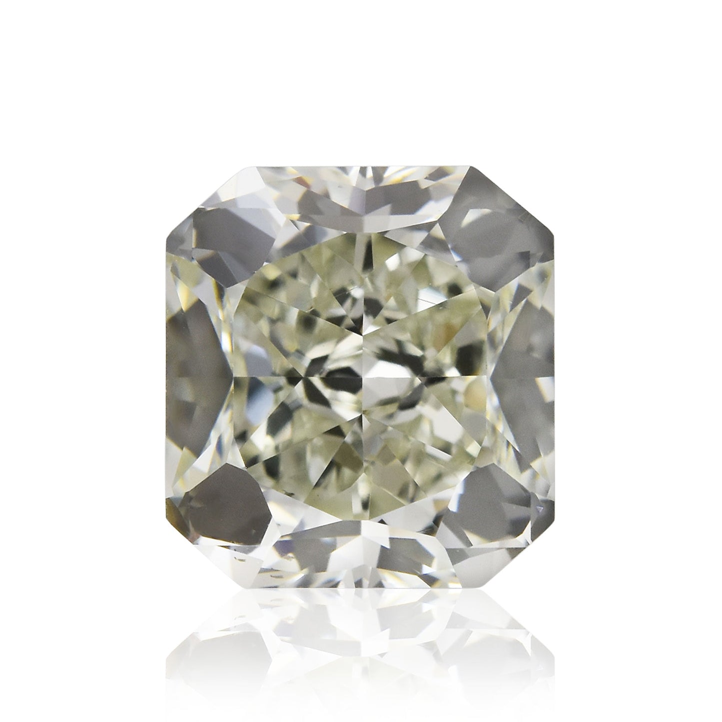 1,72 Karat Fancy Light Yellow Green Radiant Diamant SI1 GIA