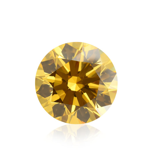 1,25 Karat Fancy Intense Orange Yellow Round Brilliant VS1 GIA