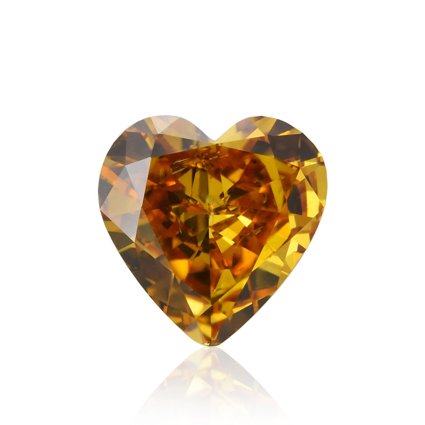 0,62 Karat Fancy Deep Yellow Orange Heart Diamant (SI2) GIA