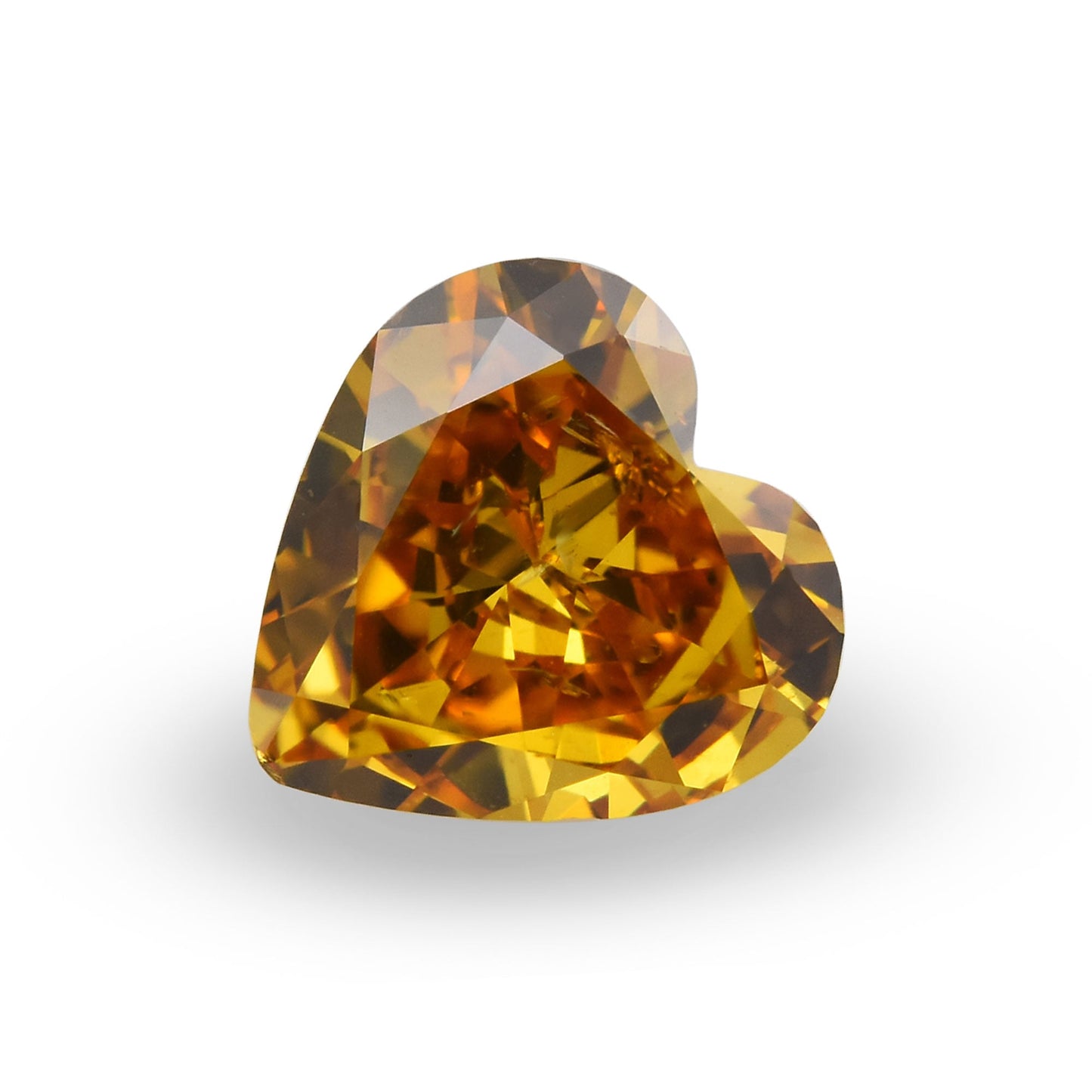 0,62 Karat Fancy Deep Yellow Orange Heart Diamant (SI2) GIA