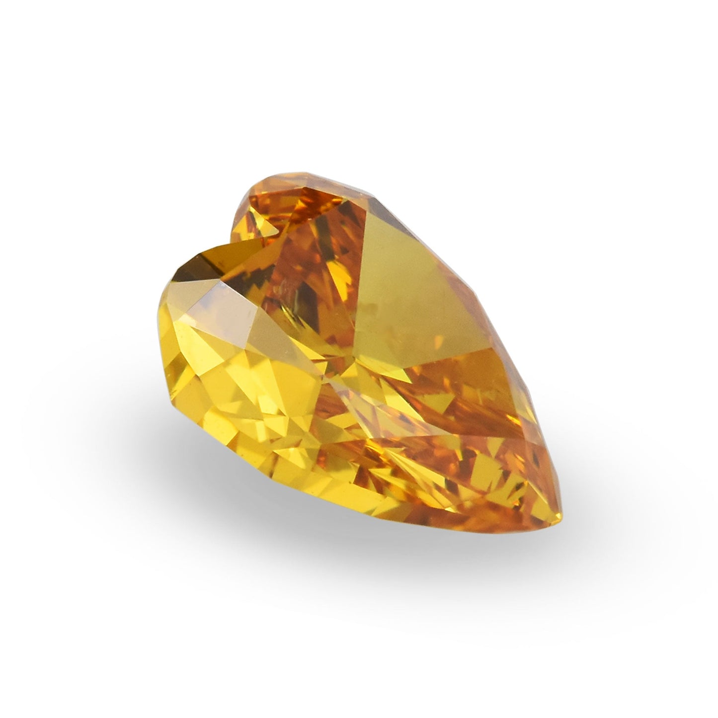 0,62 Karat Fancy Deep Yellow Orange Heart Diamant (SI2) GIA