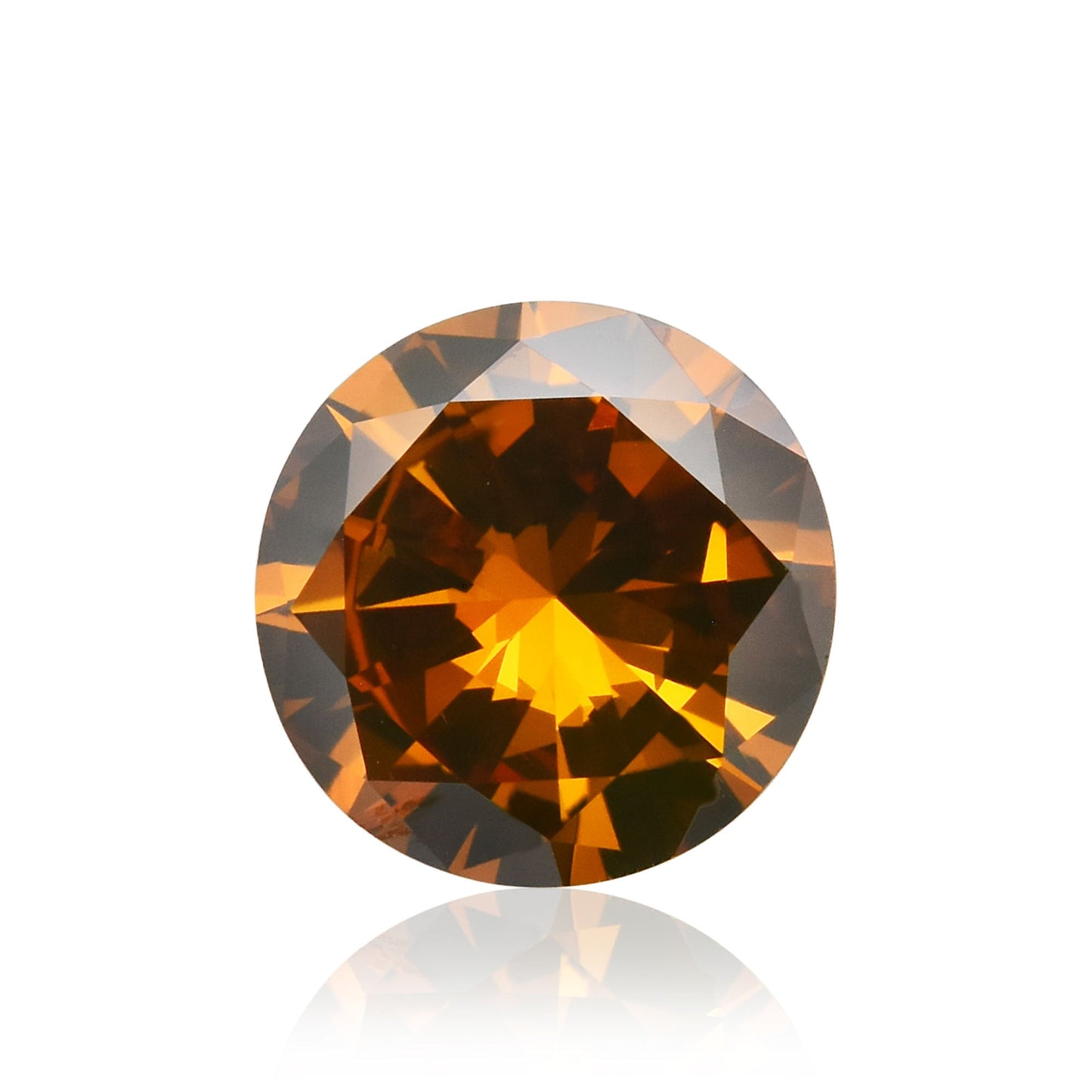 0,92 Karat Fancy Deep Orange Brown Rundbrillant (SI1) GIA