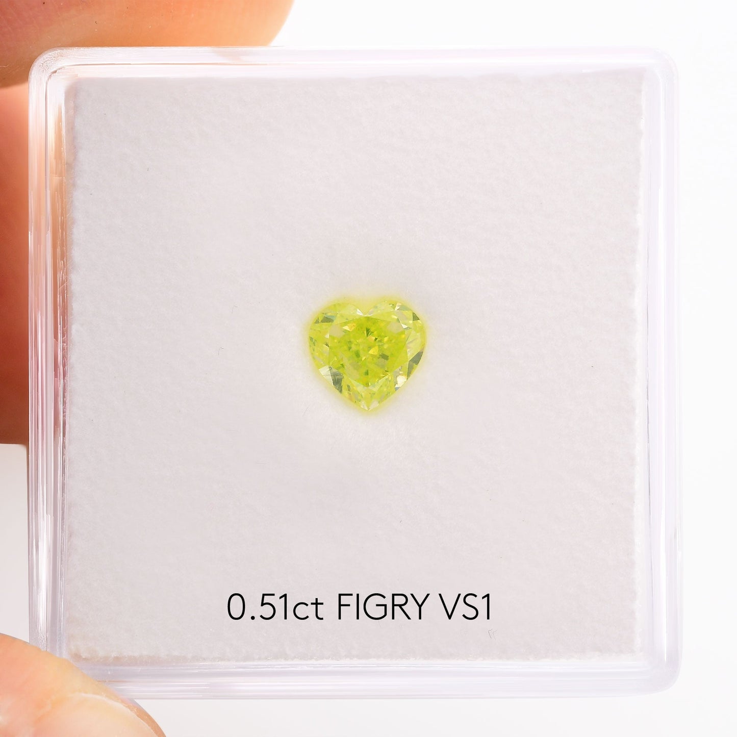 0,51 Karat Fancy Intense Grün-Gelb Herzförmiger Diamant VS1 GIA