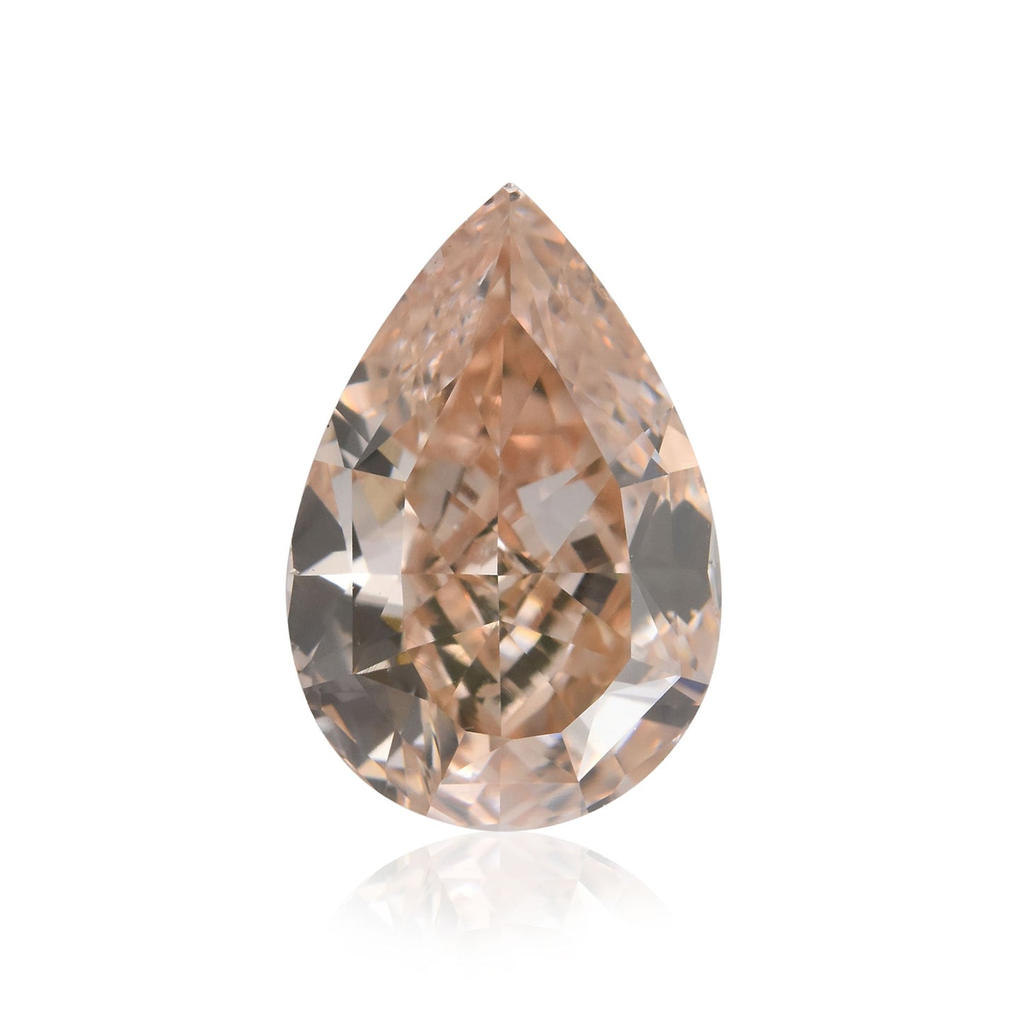 1.70 Carat Fancy Pink Brown Pear Diamond VS2 GIA