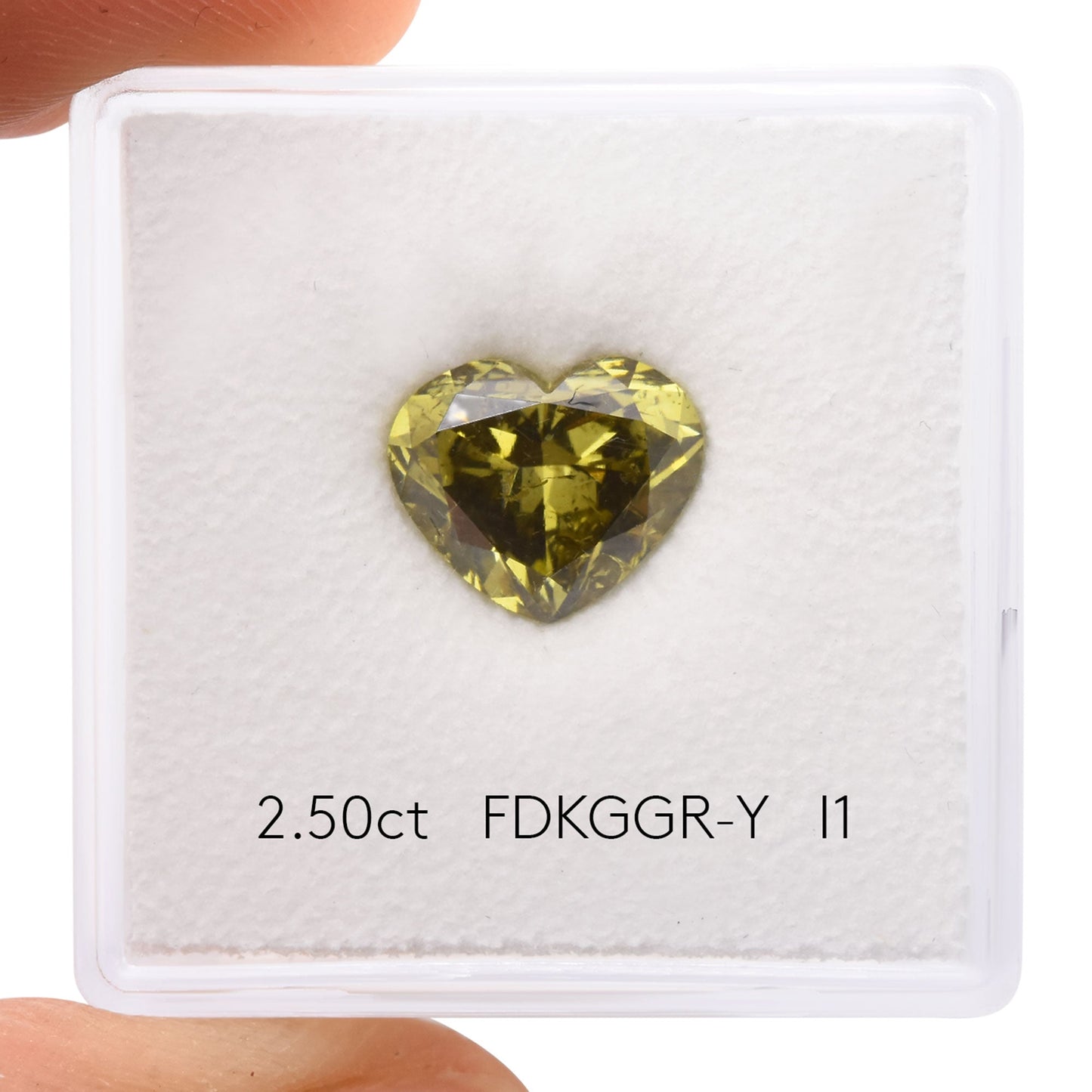 2,50 Karat Chamäleon-Herz-Diamant (I1) GIA
