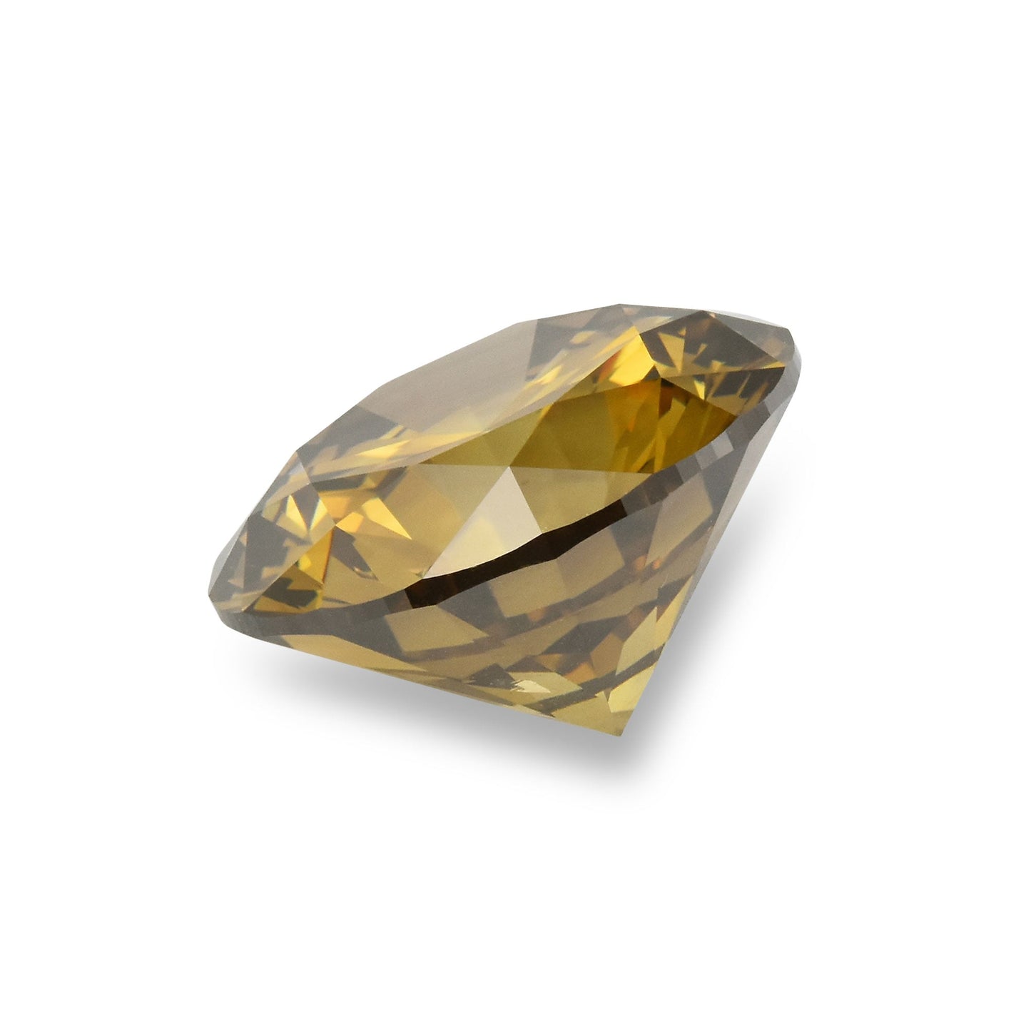 2.70 Carat Fancy Dark Brown Greenish Yellow Round Brilliant Diamond SI2 GIA