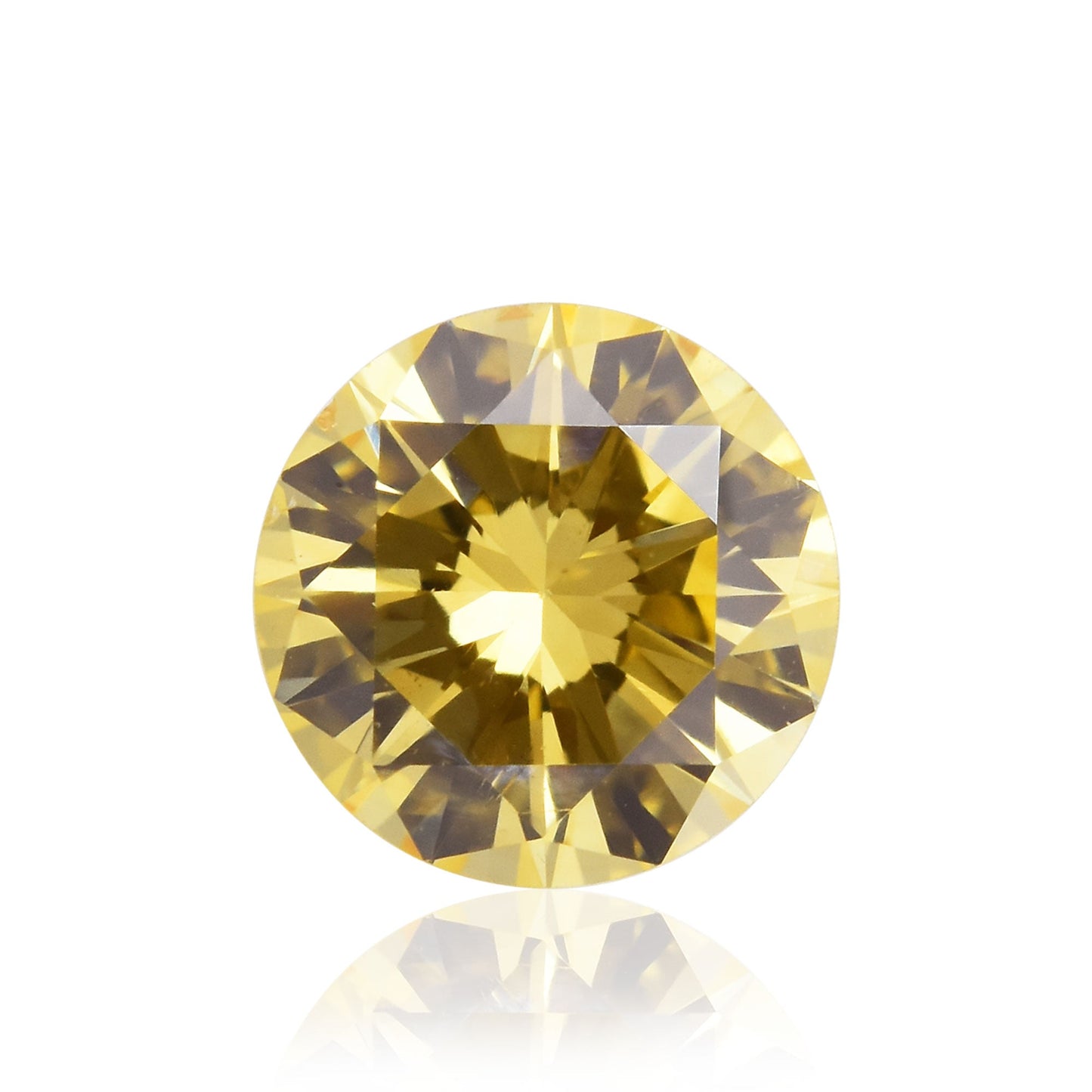 0.29 Carat Fancy Intense Orangy Yellow Round Brilliant Diamond (I1) GIA