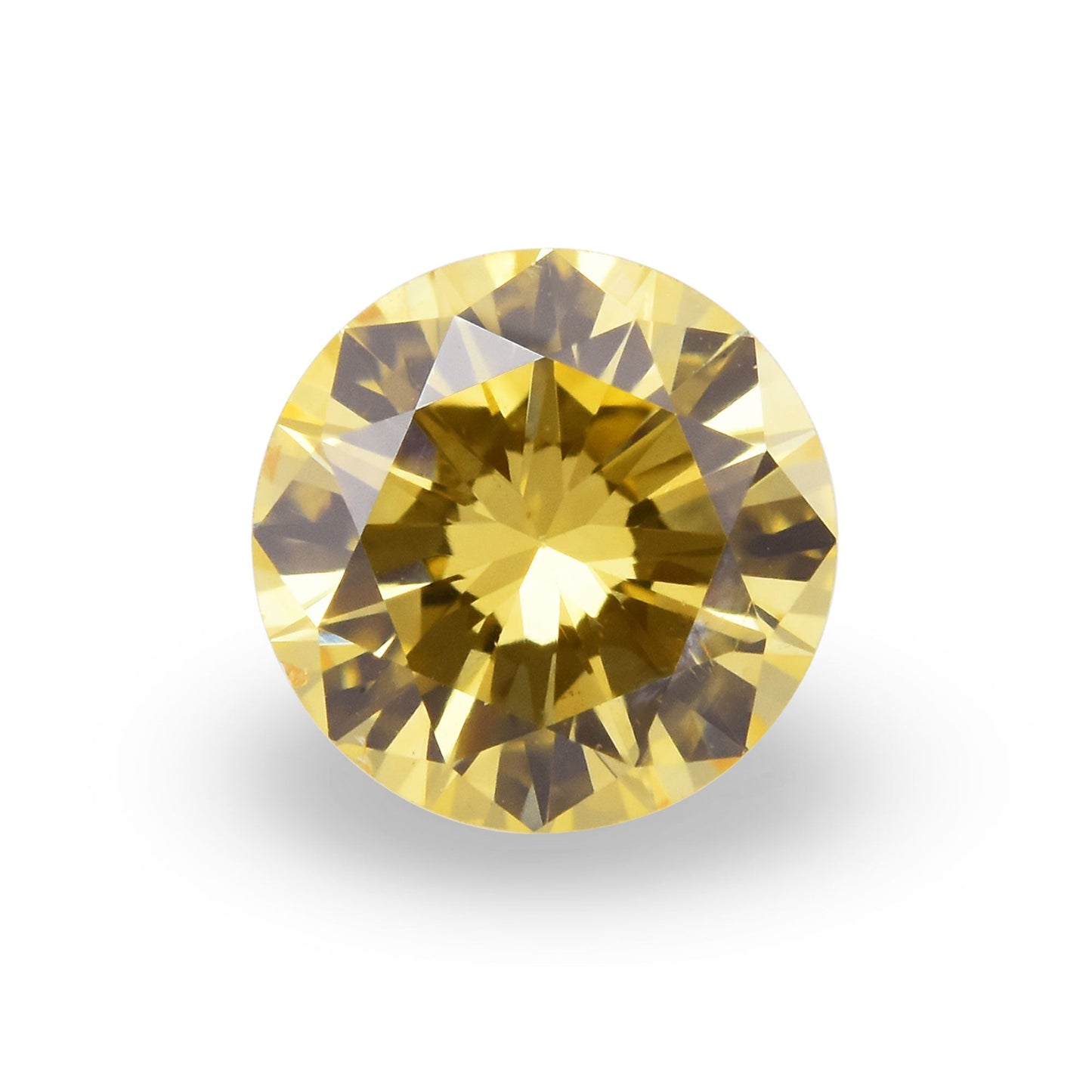 0.29 Carat Fancy Intense Orangy Yellow Round Brilliant Diamond (I1) GIA