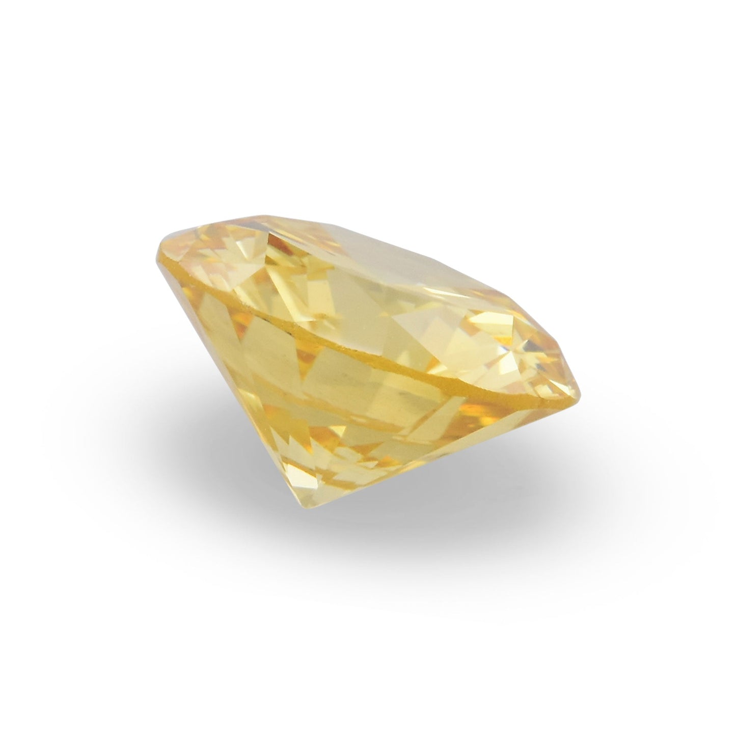 0.29 Carat Fancy Intense Orangy Yellow Round Brilliant Diamond (I1) GIA