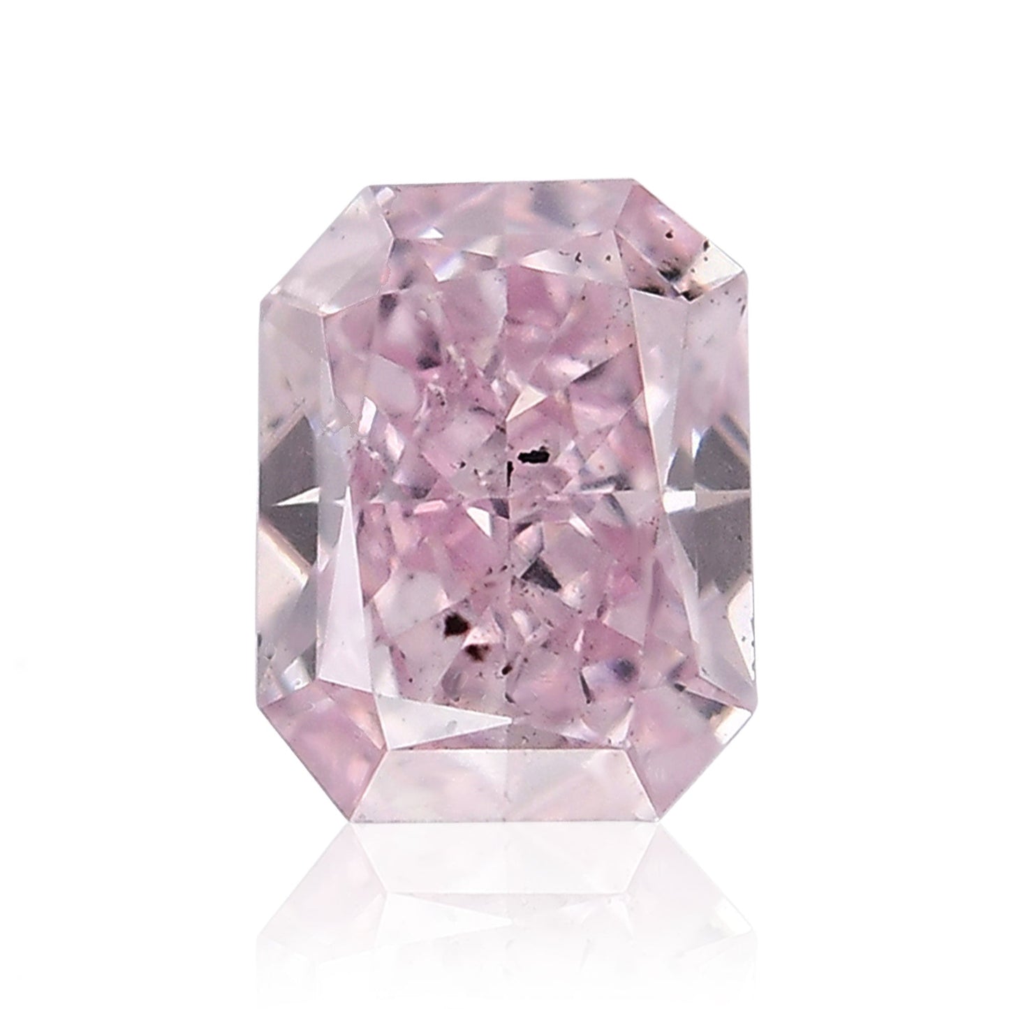 0.14 Carat Fancy Purple Pink Radiant Diamond (I1) GIA
