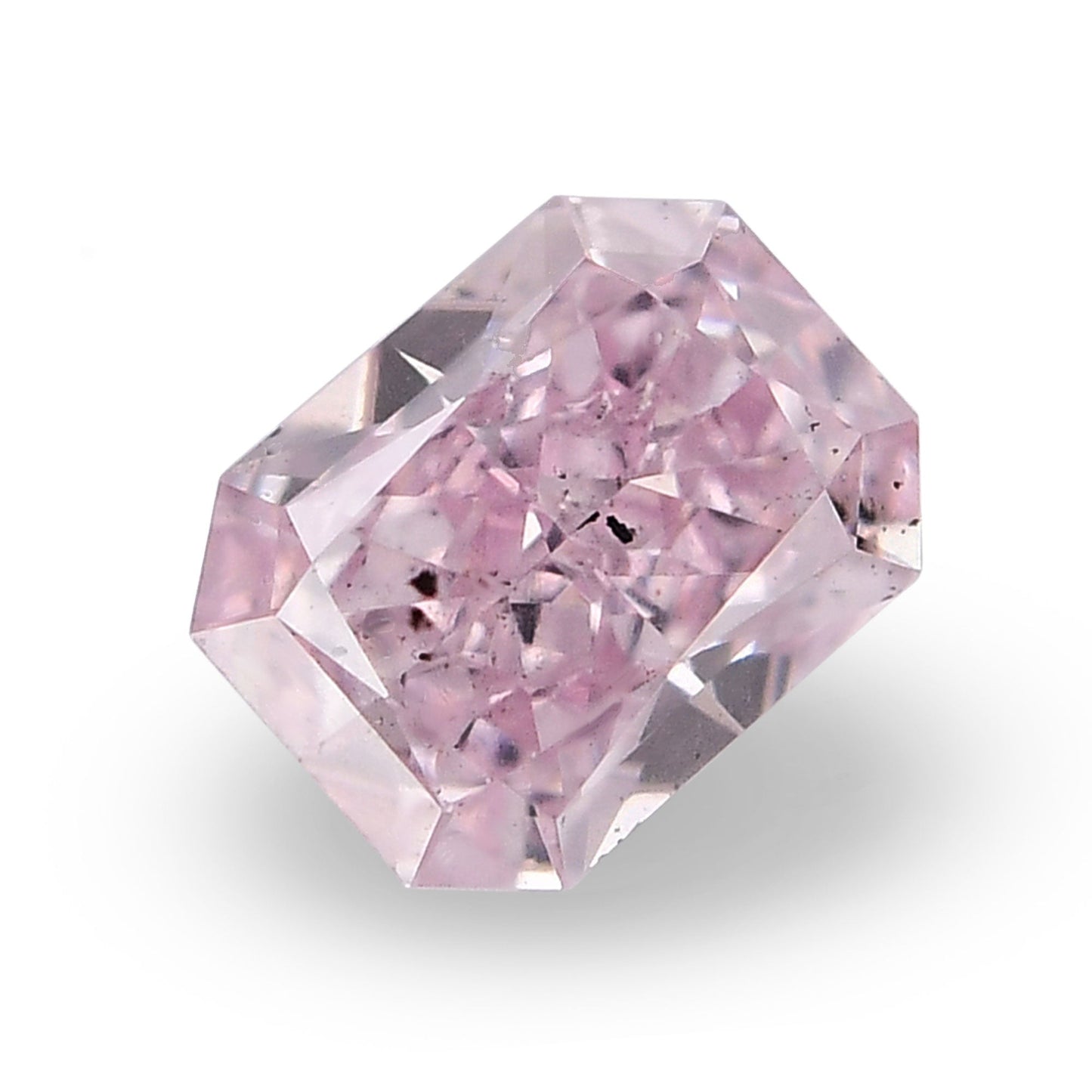 0.14 Carat Fancy Purple Pink Radiant Diamond (I1) GIA