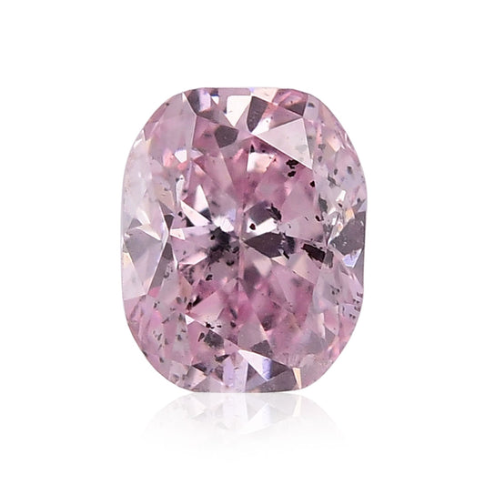 0,15 Karat Fancy Purplish Pink Cushion Diamond (I1) GIA
