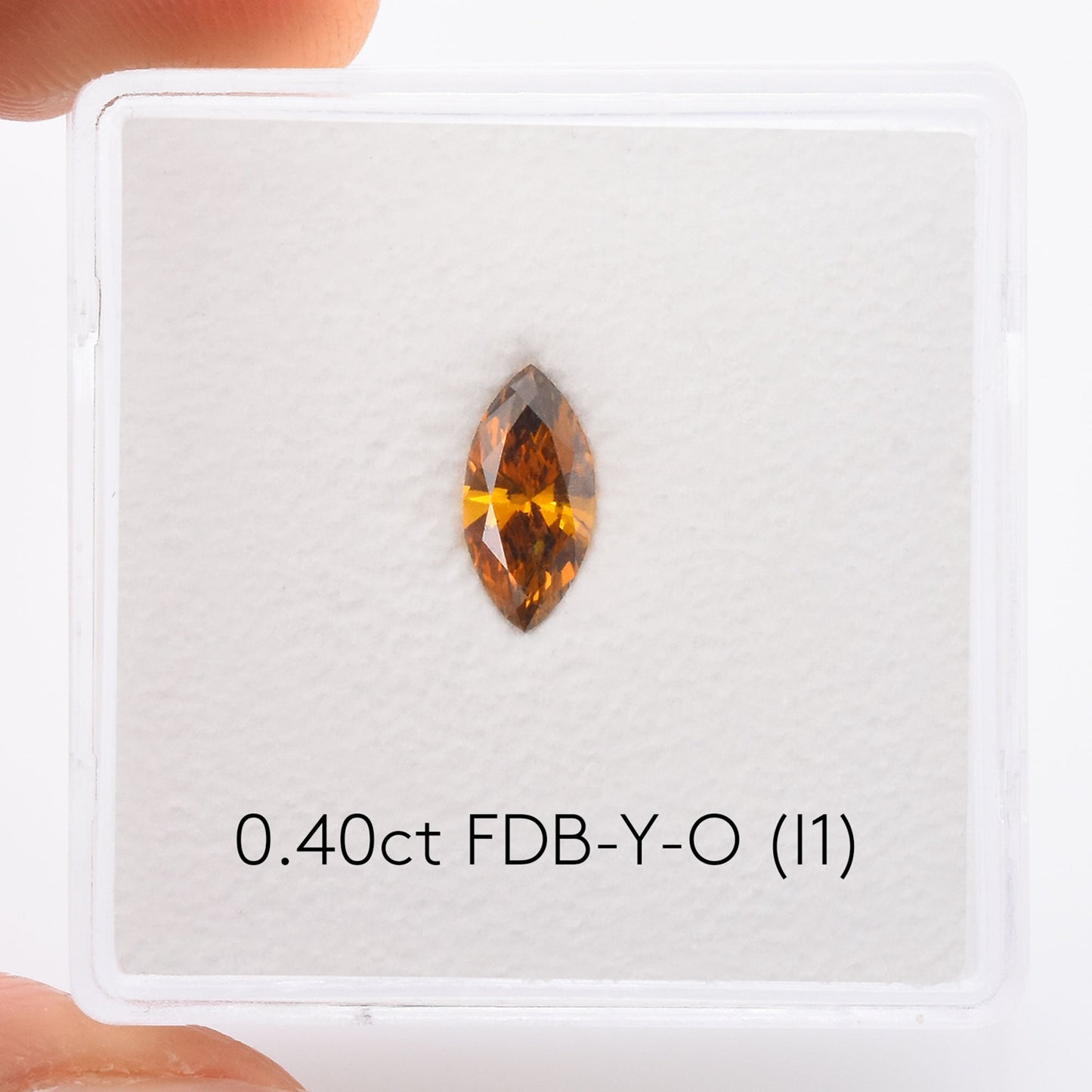 0,40 Karat Fancy Deep Brownish Yellowish Orange Marquise-Diamant (I1) GIA