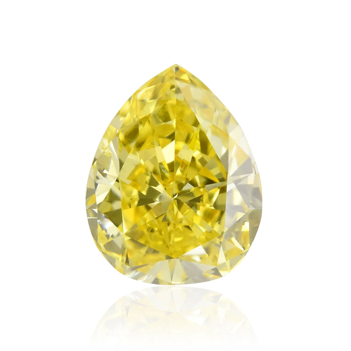 0,40 Karat Fancy Intense Yellow Pear Diamond (I1) GIA
