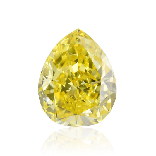 0,40 Karat Fancy Intense Yellow Pear Diamond (I1) GIA