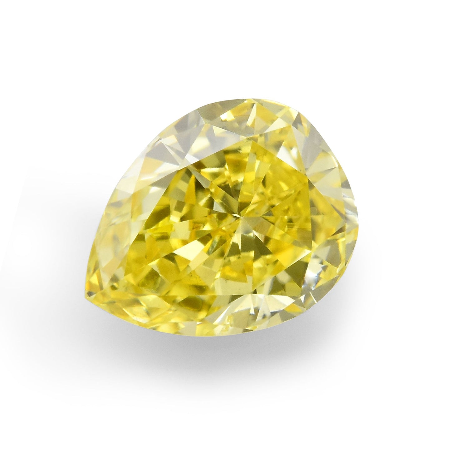 0,40 Karat Fancy Intense Yellow Pear Diamond (I1) GIA