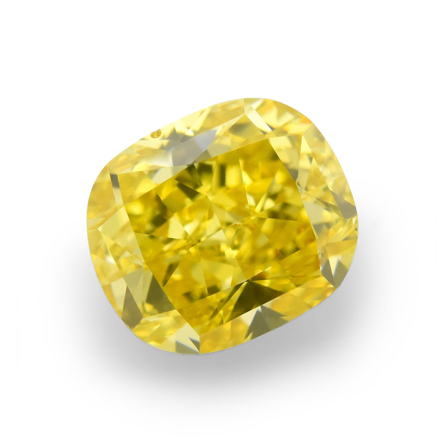 0,73 Karat Fancy Deep Yellow Cushion Diamond VS2 GIA