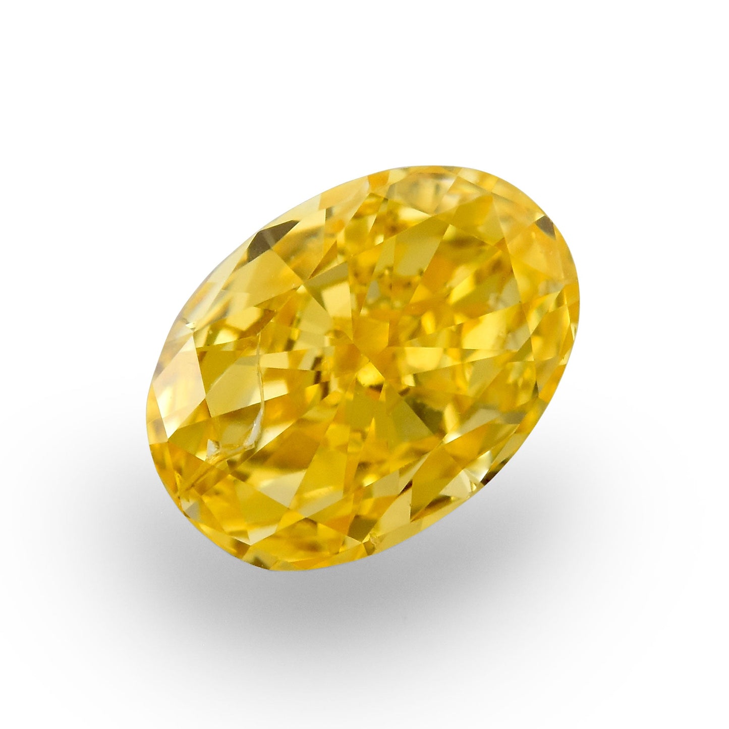 0,35 Karat Fancy Intense Orange Yellow Ovaler Diamant (I1) GIA