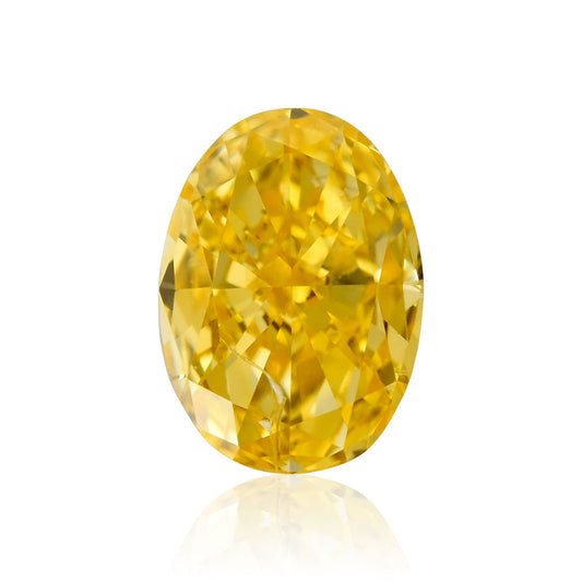 0,35 Karat Fancy Intense Orange Yellow Ovaler Diamant (I1) GIA