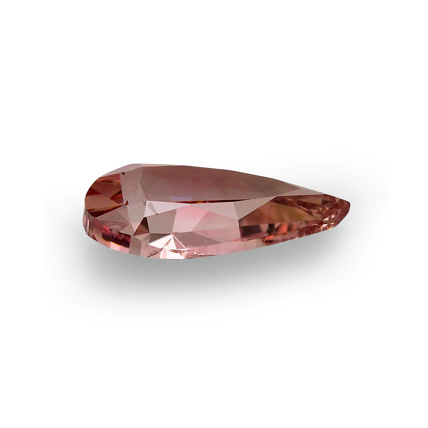 0,51 Karat Fancy Deep Orange Pink Birnenförmiger Diamant SI2 GIA