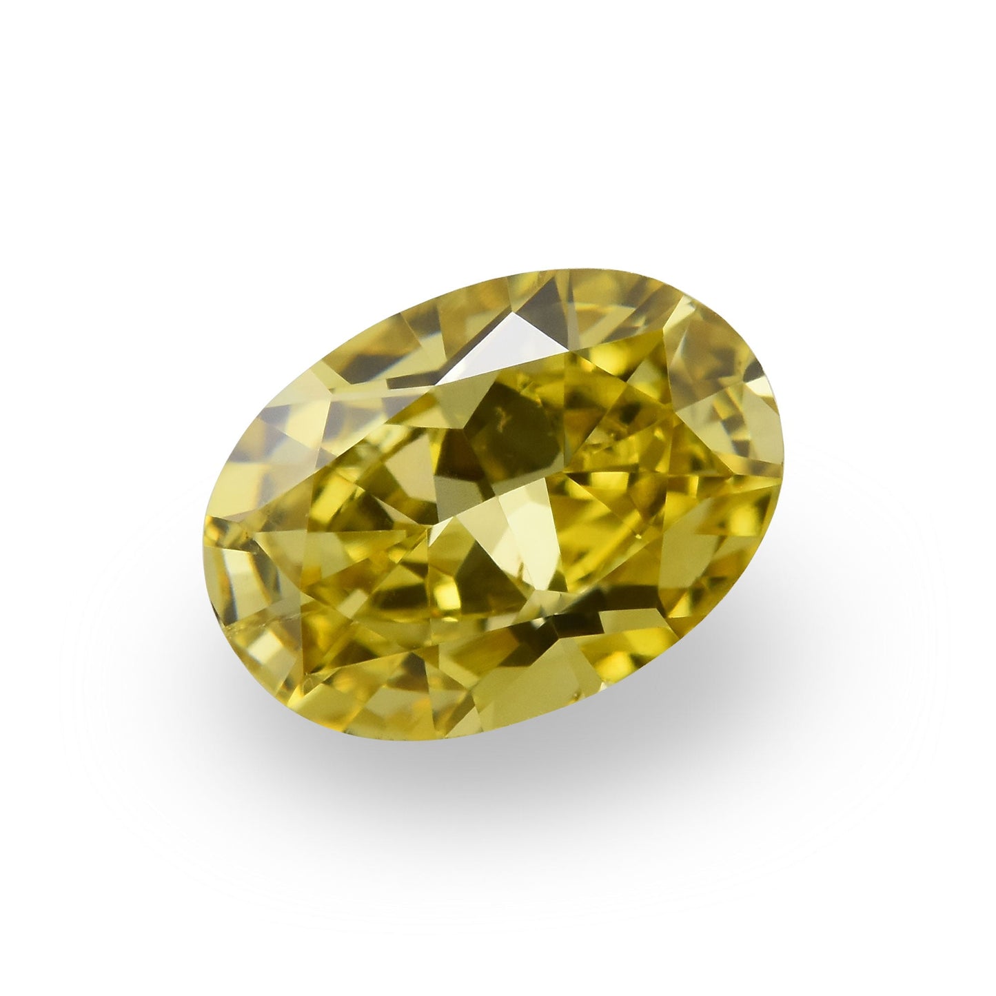 0,42 Karat Fancy Deep Yellow Ovaler Diamant SI2 GIA
