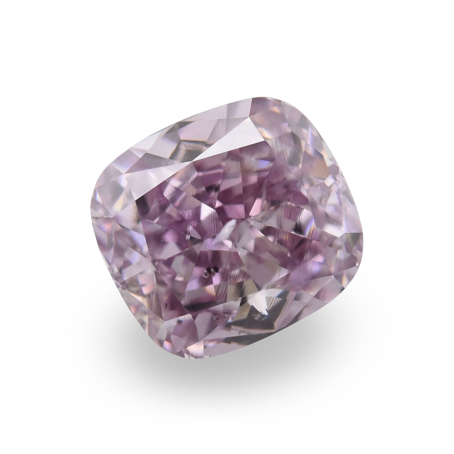 0,74 Karat Fancy Intense Purple Pink Cushion Diamond SI2 GIA
