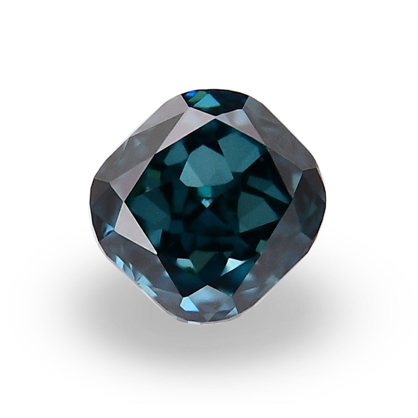 0,15 Karat Fancy Deep Blue Green Cushion Diamond VS2 GIA