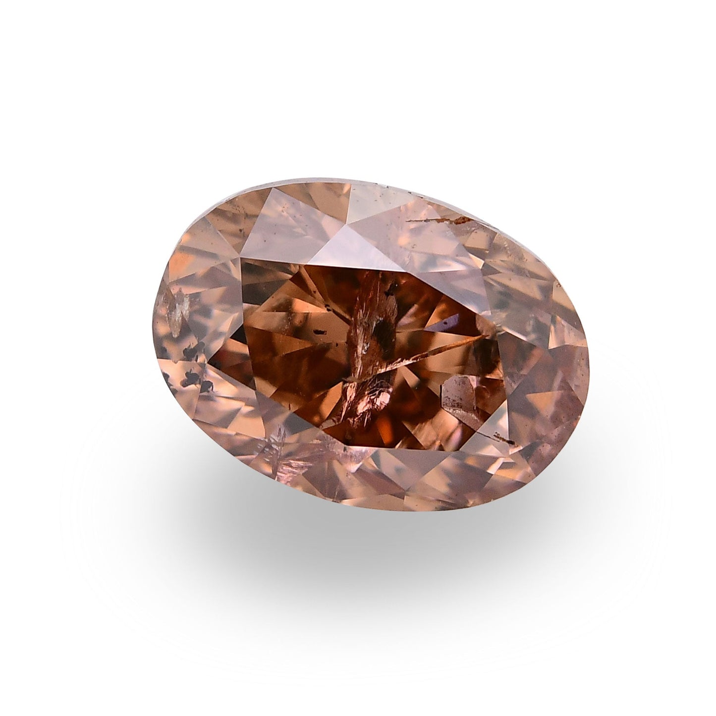 0,80 Karat Fancy Brown Orange Ovaler Diamant (SI2) GIA