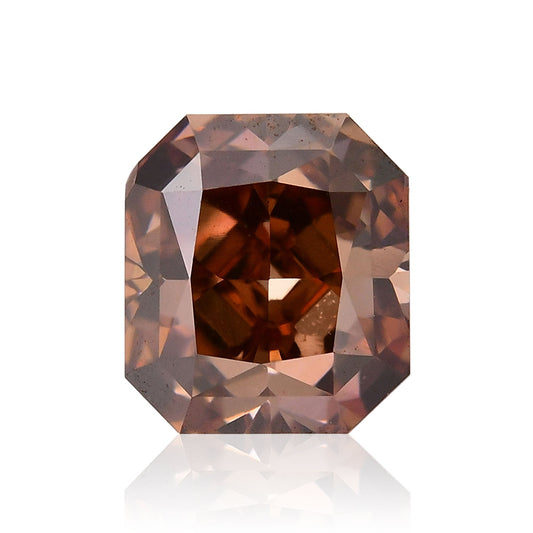 0.73 Carat Fancy Dark Pink Brown Radiant Diamond VS2 GIA
