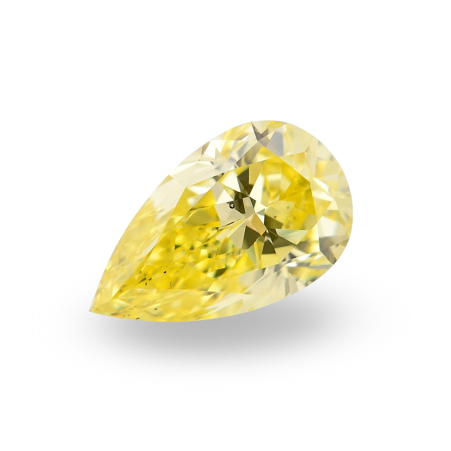 0,61 Karat Fancy Intense Yellow Birnenförmiger Diamant SI1 GIA