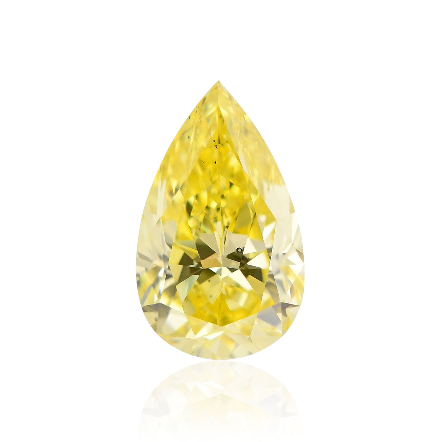 0,61 Karat Fancy Intense Yellow Birnenförmiger Diamant SI1 GIA