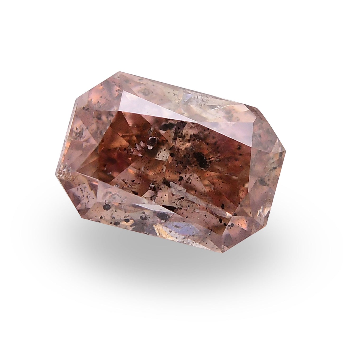 0,51 Karat Fancy Pink Brown Radiant Diamond (I1) GIA