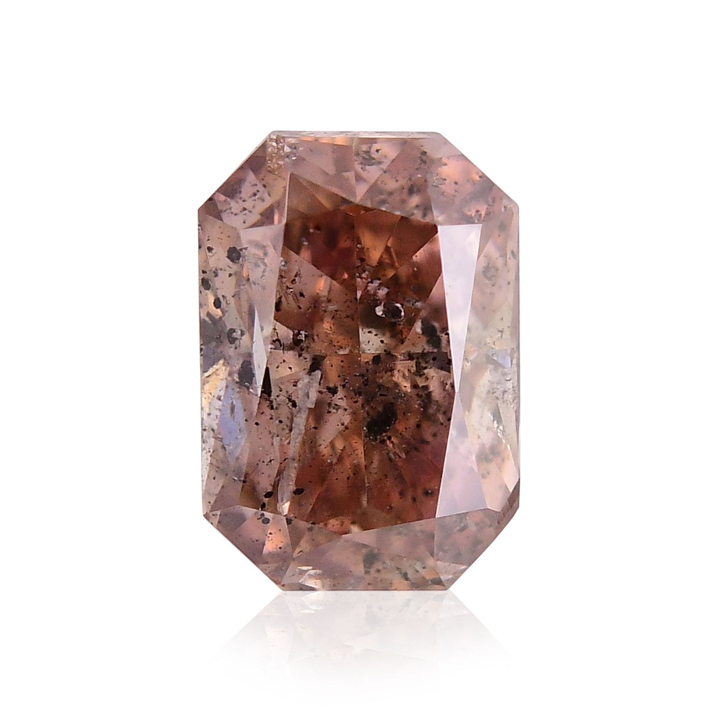 0,51 Karat Fancy Pink Brown Radiant Diamond (I1) GIA
