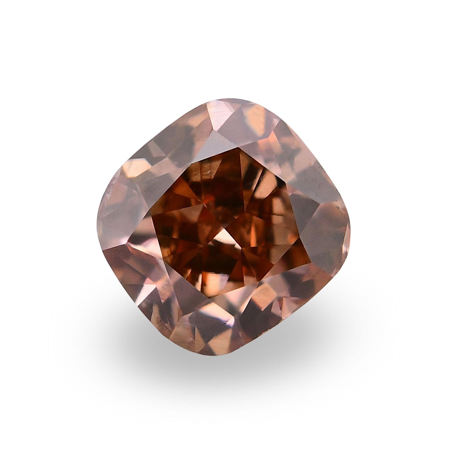 0,41 Karat Fancy Dark Pink Brown Cushion Diamond SI1 GIA